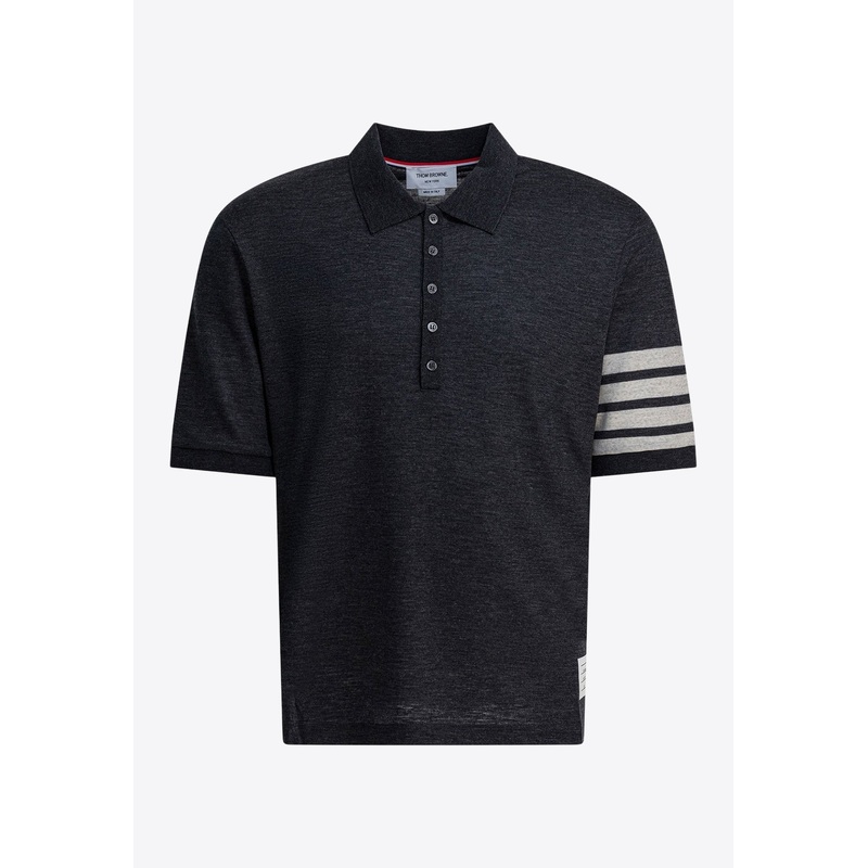 4-bar Stripes Wool Polo T-shirt