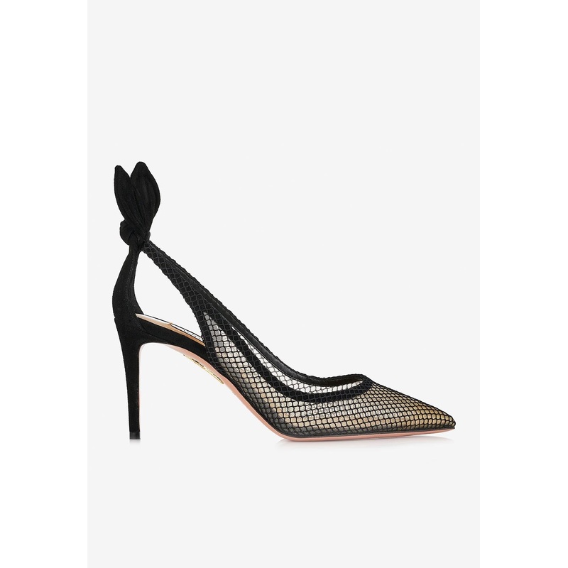 85 Bow Tie Mesh Pumps