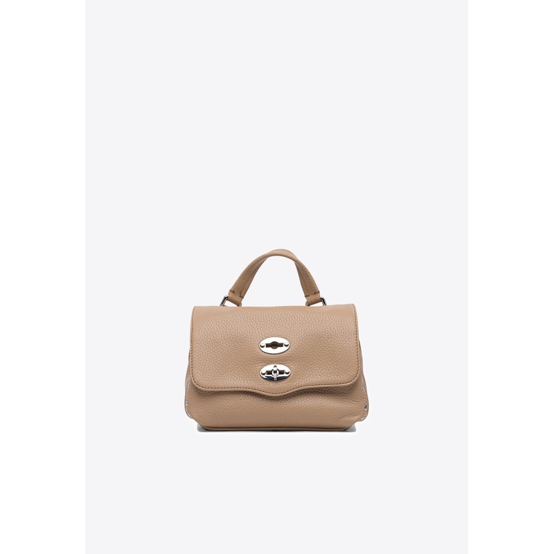 Baby Postina Hammered Leather Top Handle Bag