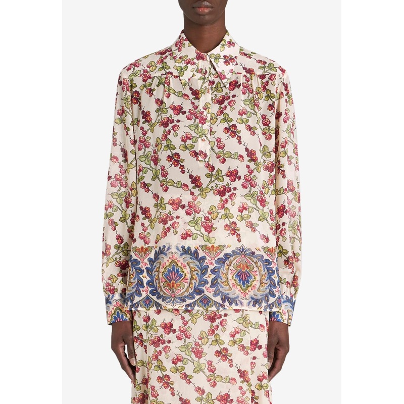 Berry Print Georgette Top