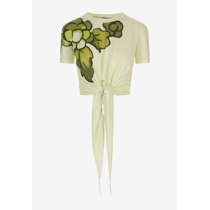 Berry Print Knotted T-shirt