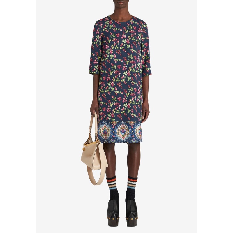 Berry Print Tunic Dress