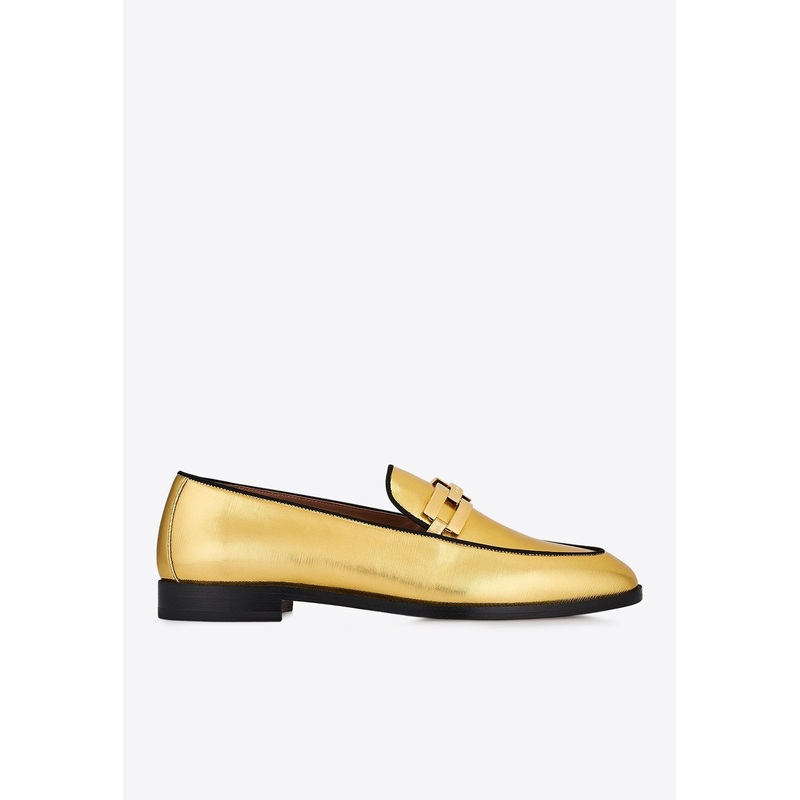 Brandi Logo Metallic Loafers