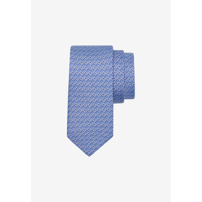 Gancini Print Silk Tie