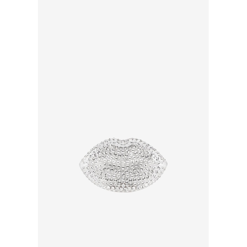 Kiss Me Minaudire Crystal Embellished Clutch