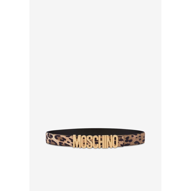 Leopard Print Suede Belt