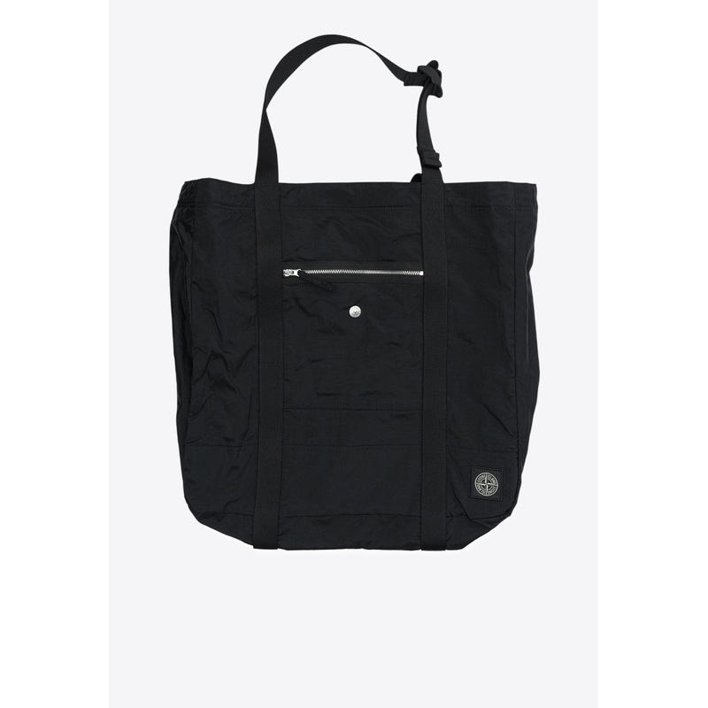 Logo Patch Top Handle Bag