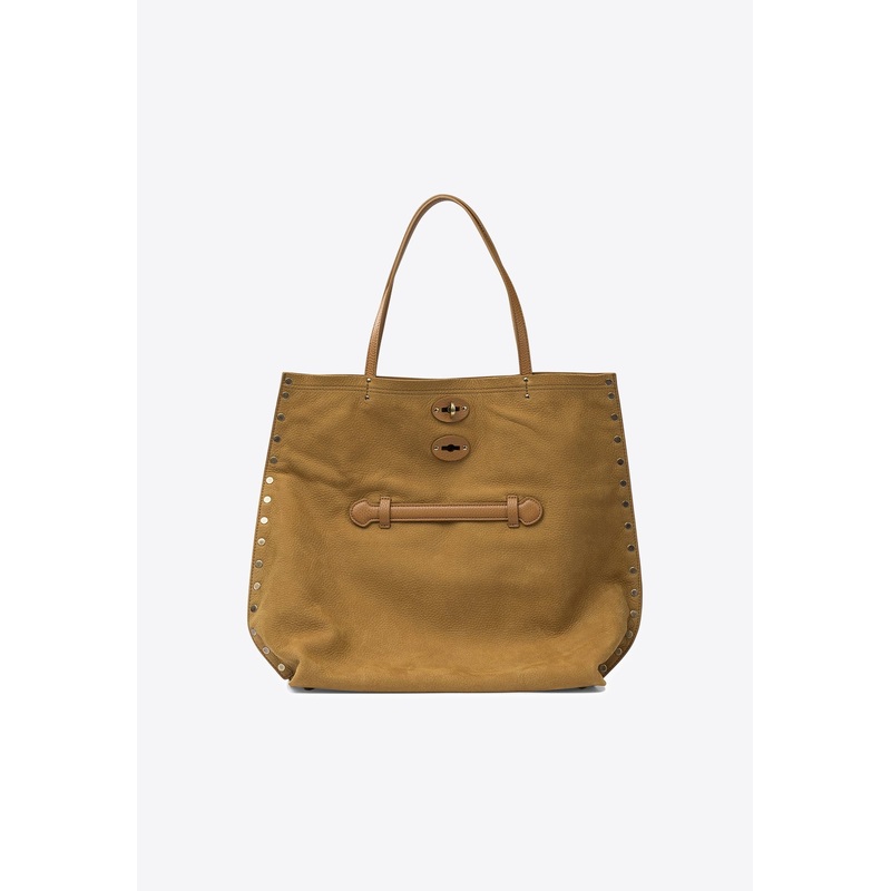 Medium A'spasso Nubuck Leather Shoulder Bag