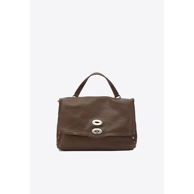 Medium Postina Smooth Leather Shoulder Bag