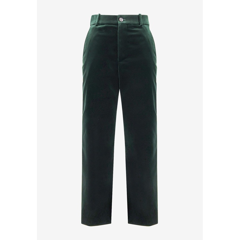 Straight-Leg Velvet Pants