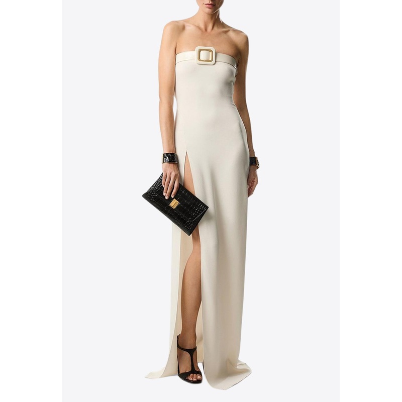 Strapless Buckled Gown