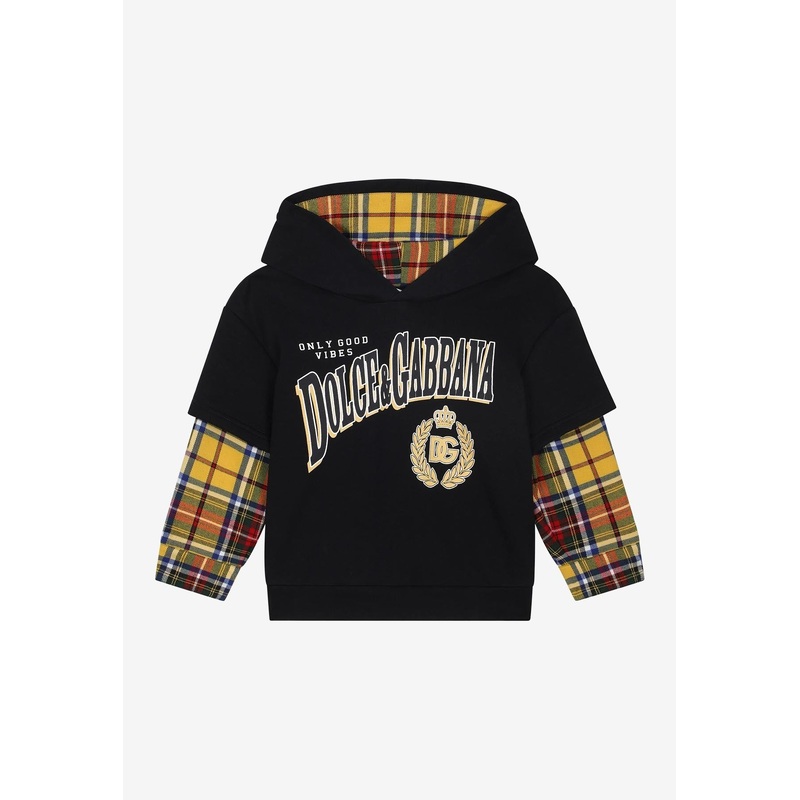 Boys Tartan Hooded Sweatshirt