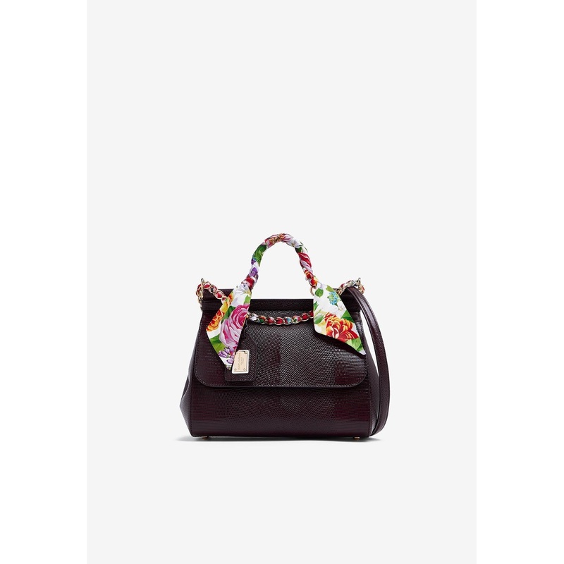Large Sicily Top Handle Bag in Dauphine Leather
