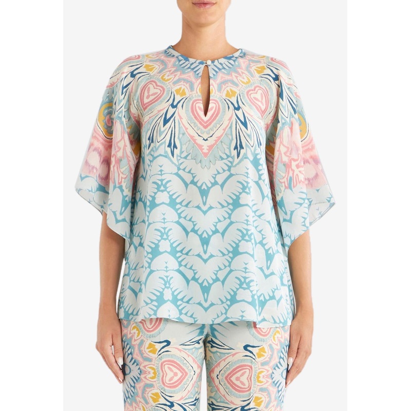 Lucky Clover Silk Blouse