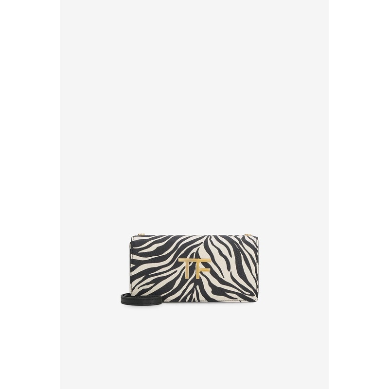 Mini Zebra Print Leather Clutch