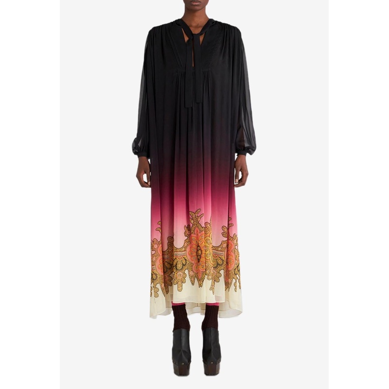 Silk Georgette Maxi Dress