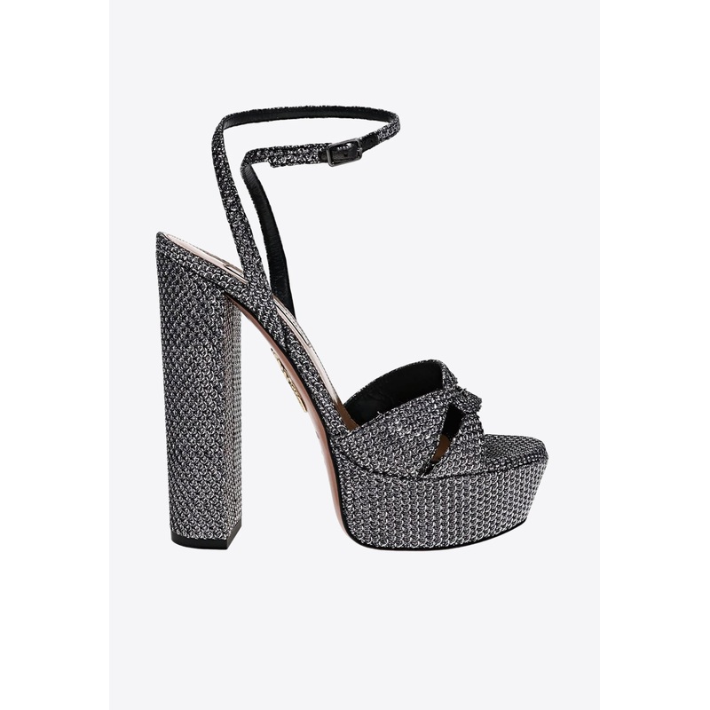Sinner 140 Platform Sandals in Metallic Leather