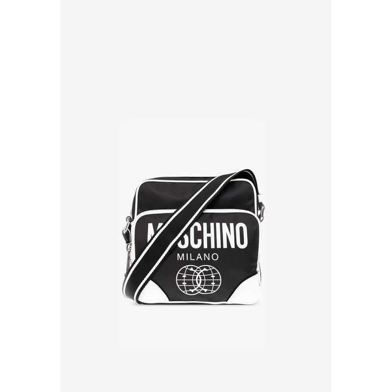 Smiley Print Messenger Bag