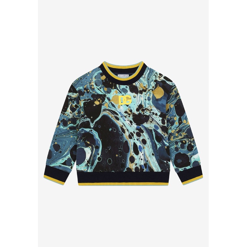 Boys Marble Print DG Sweatshirt