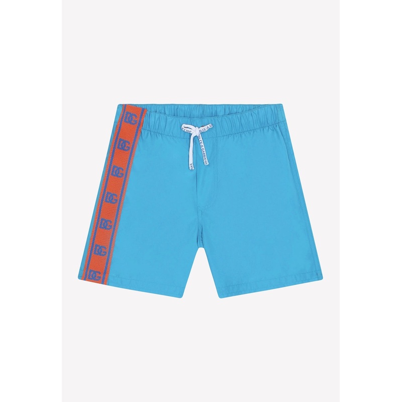 Boys Swim Trunks with Logo Band