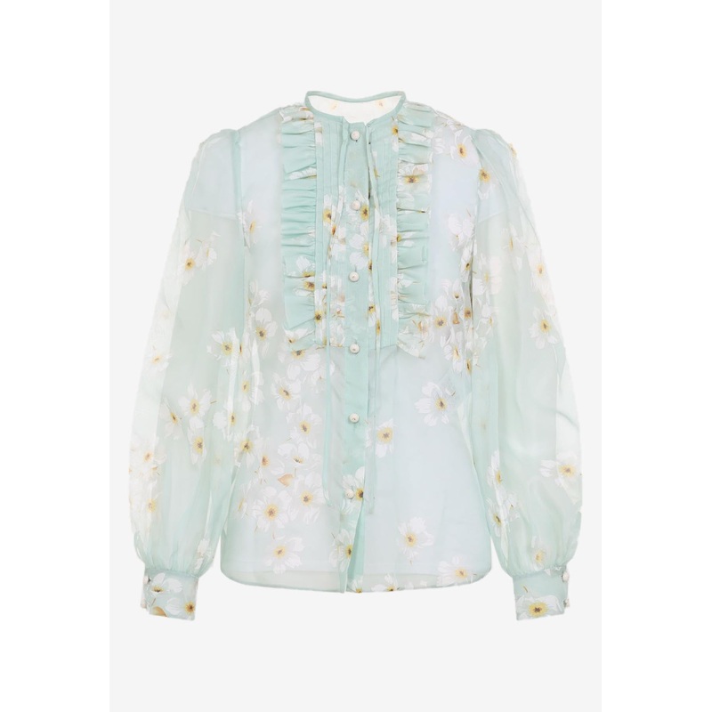 Floral Print Silk Blouse