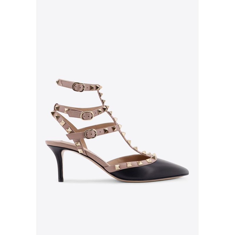 Rockstud 65 Leather Caged Pumps