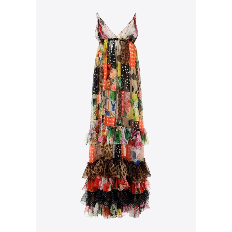 Sicilian Patchwork Maxi Dress
