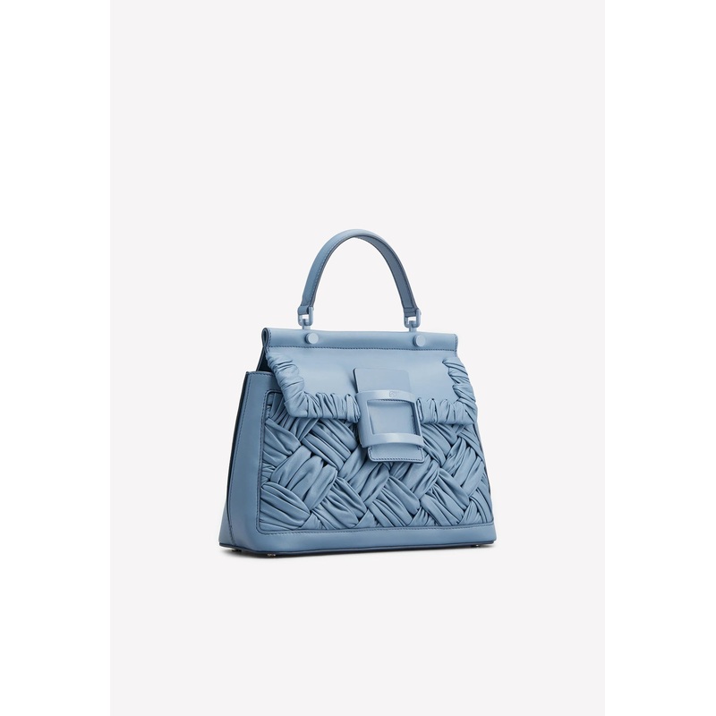 Viv' Cabas Foulard Lacquered Buckle Bag in Soft Leather