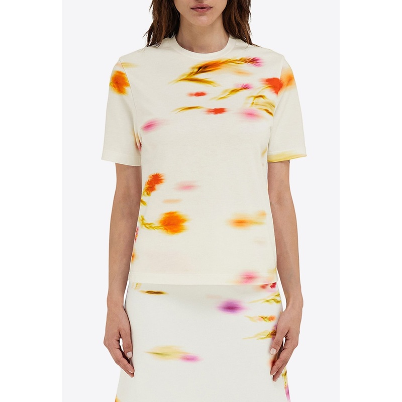 Blossom Print Short-Sleeved T-shirt