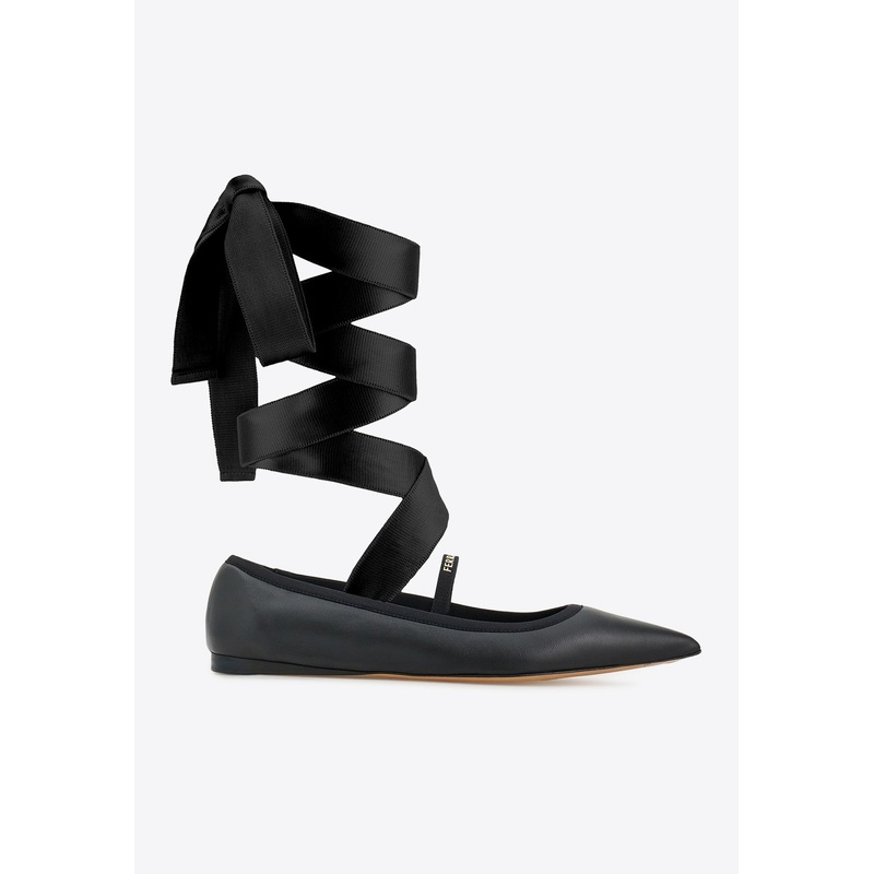 Carice Ankle Ribbon Ballet Flats