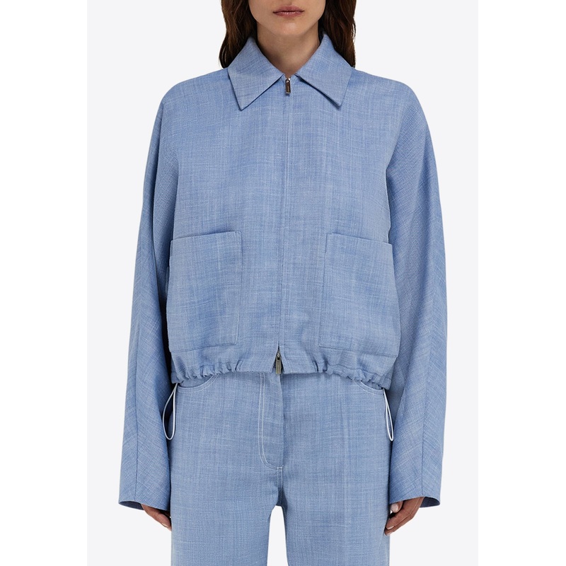 Cropped Zip-Up Jacket