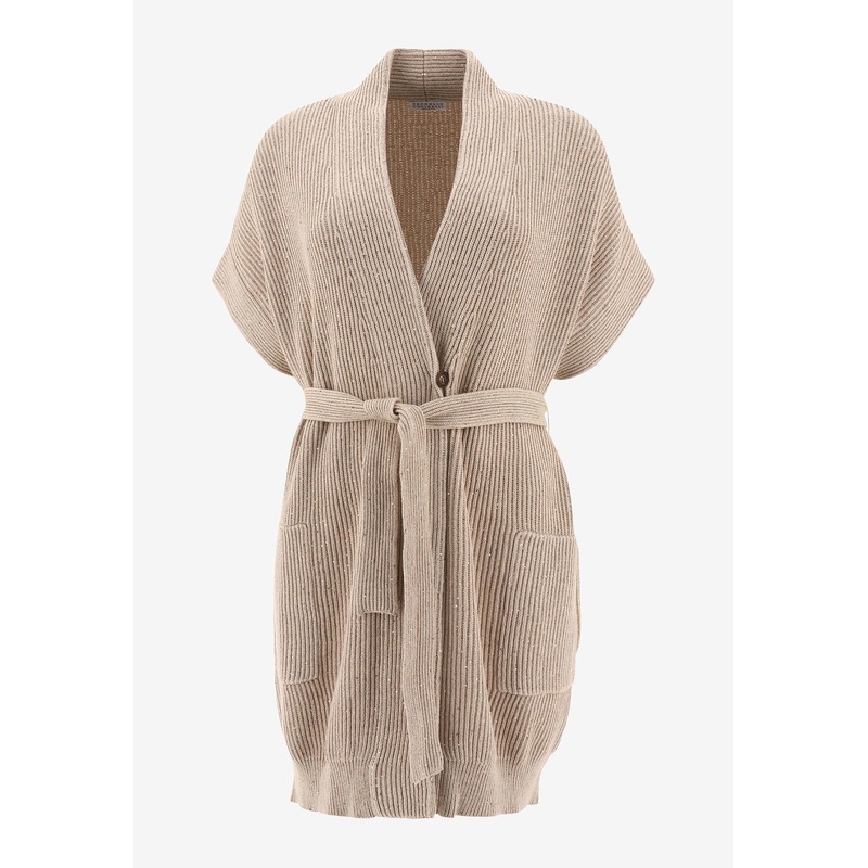 Diamante Knitted V-neck Cardigan