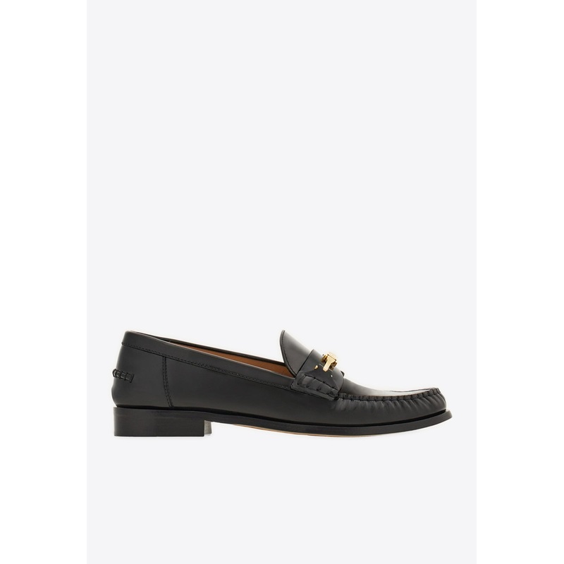 Harry F-Buckle Leather Loafers