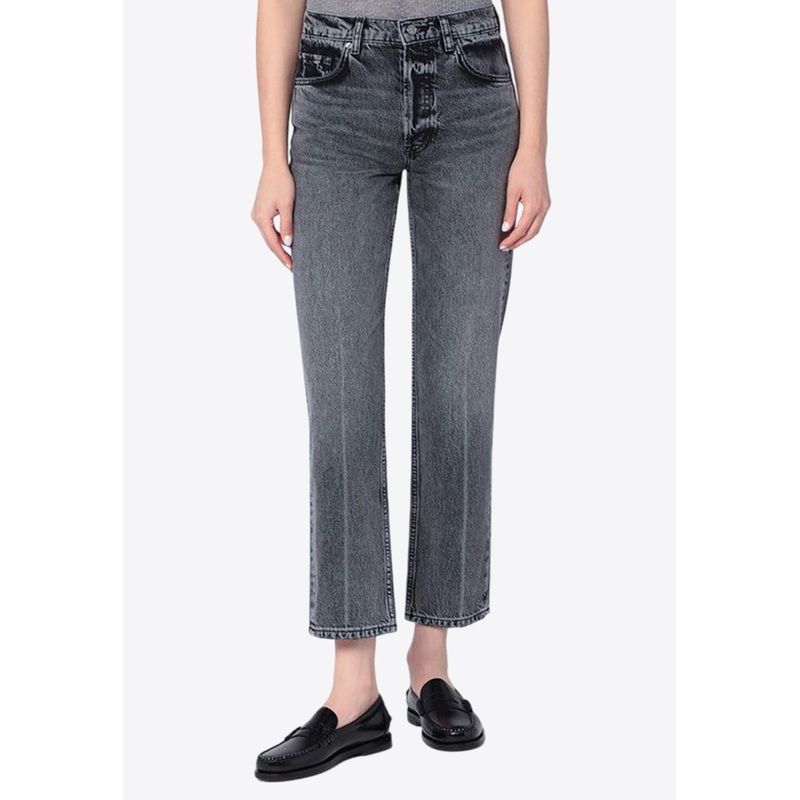 Kate Mid-Rise Straight-Leg Jeans