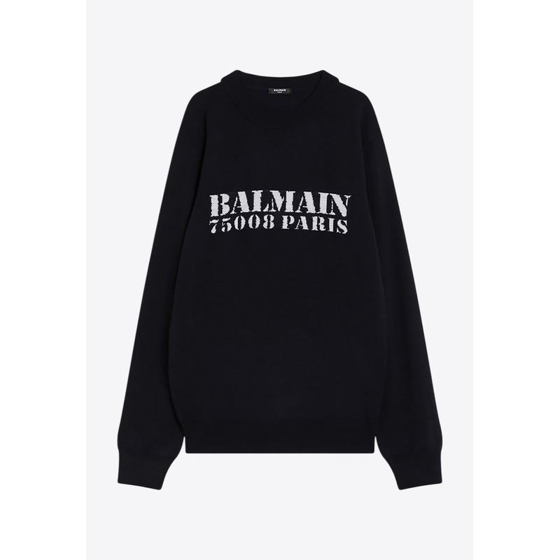 Logo Intarsia Wool Sweater