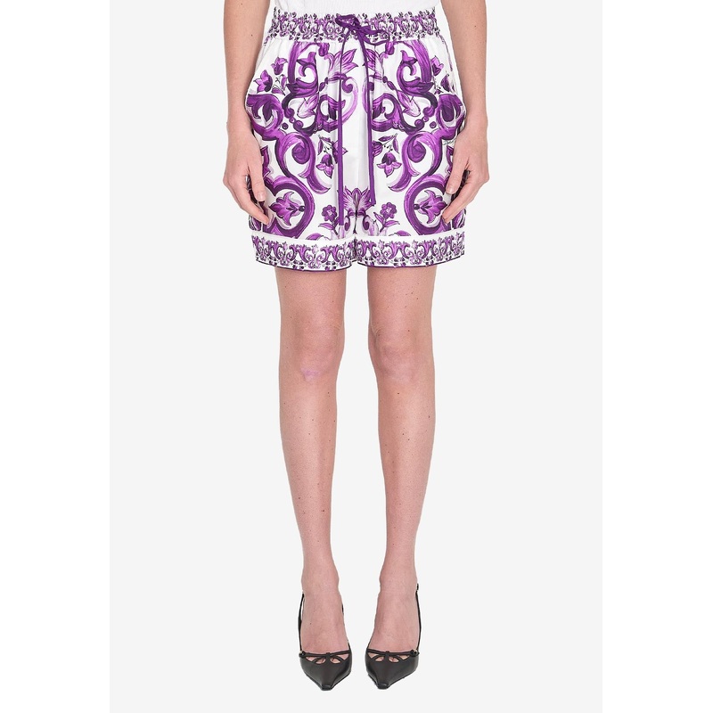 Majolica Print Mini Shorts