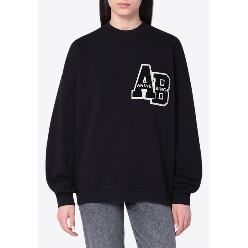 Miles Letterman Oversized Sweatshirt