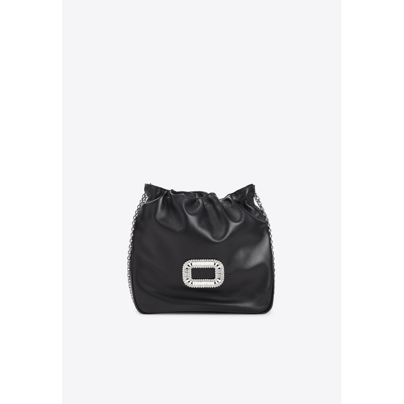 Mini Pilgrim Crystal Buckle Leather Bag