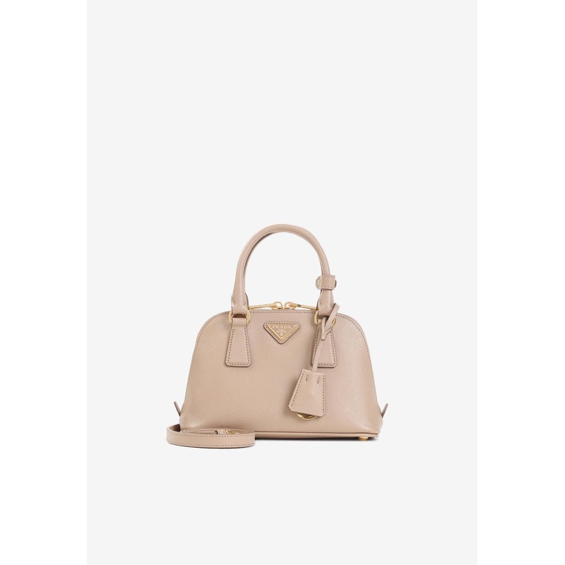 Mini Promenade Top Handle Bag in Saffiano Leather
