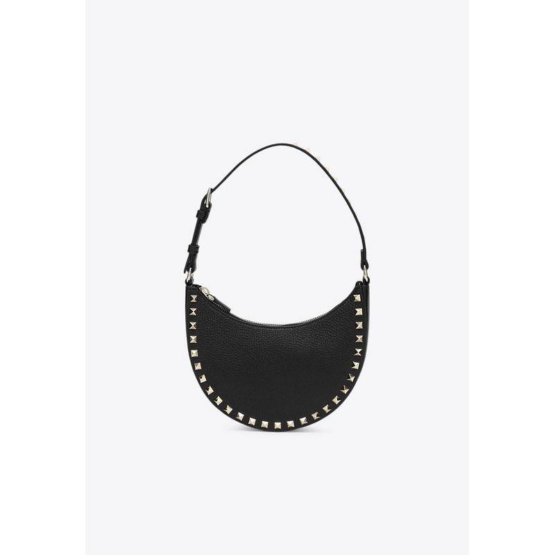 Mini Rockstud Calf Leather Hobo Bag