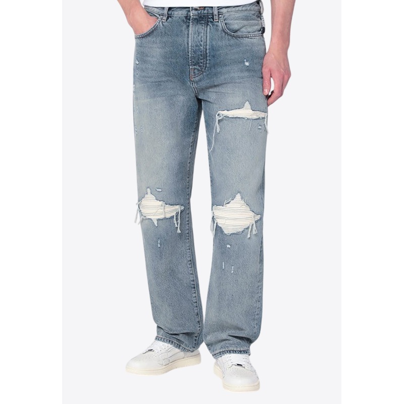 MX1 Straight-Leg Ripped Jeans