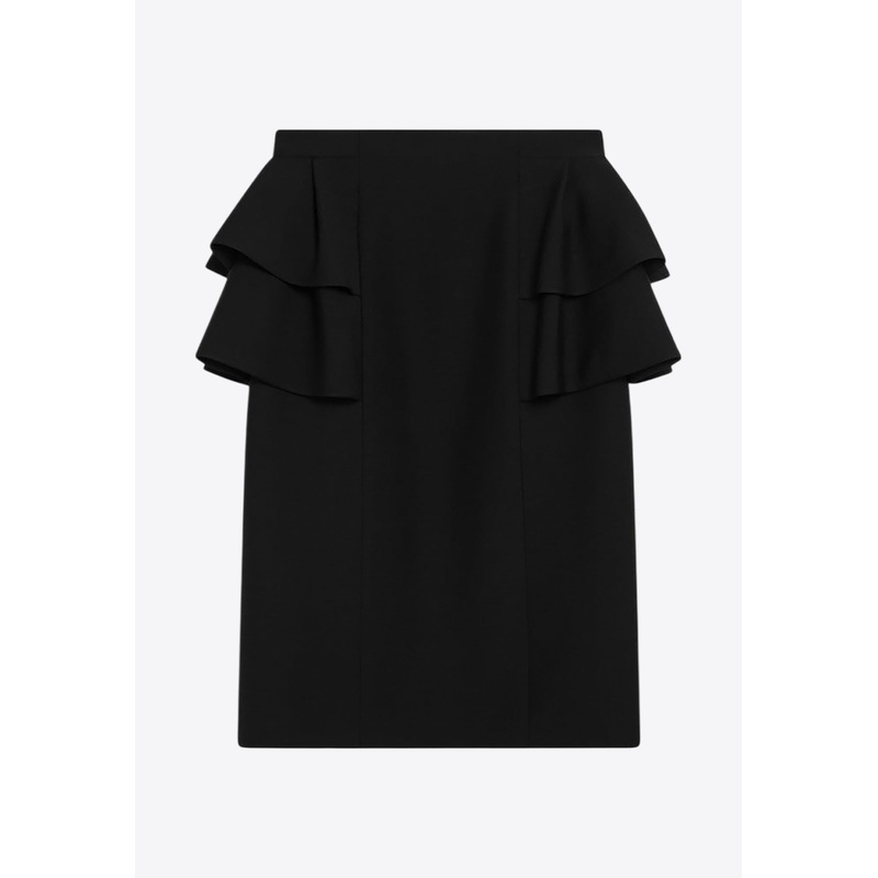 Pencil Skirt with Ruffles