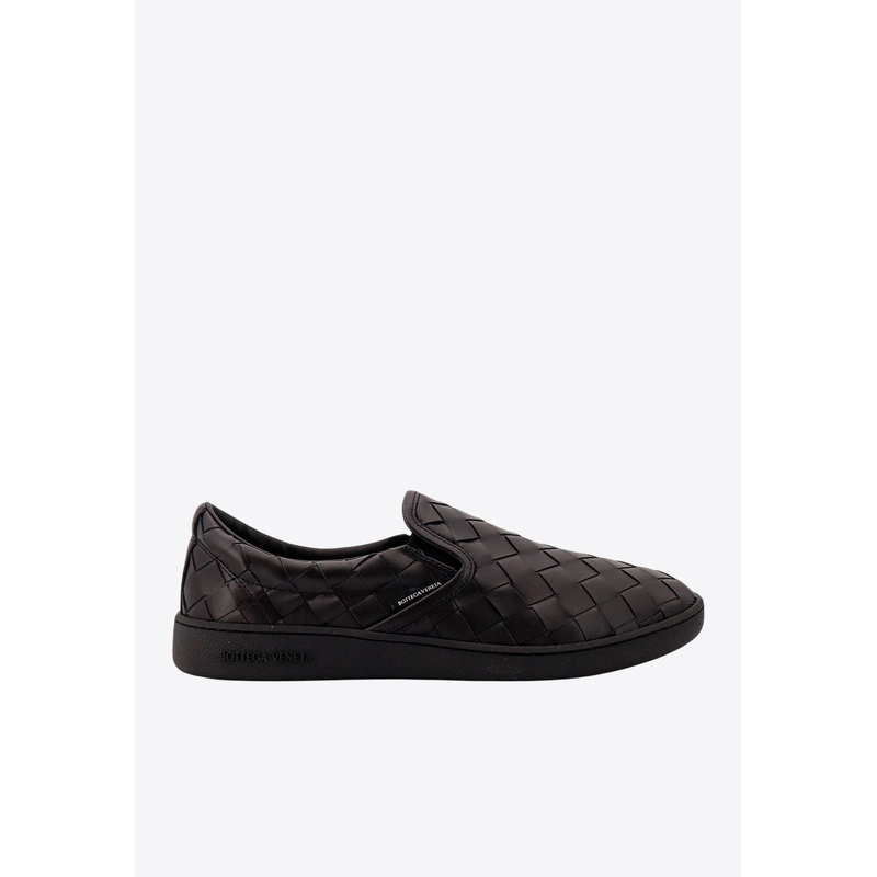 Sawyer Intrecciato Leather Slip-On Sneakers