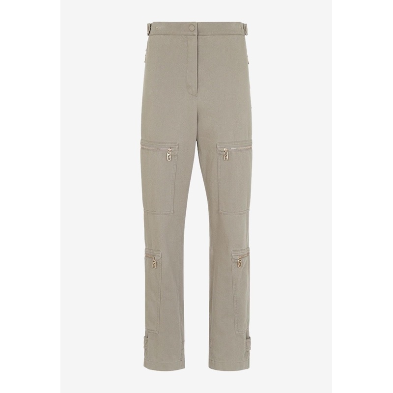 Straight-Leg Pants with Zipped Pockets