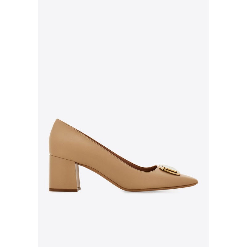 Vella 60 Vara Plate Leather Pumps