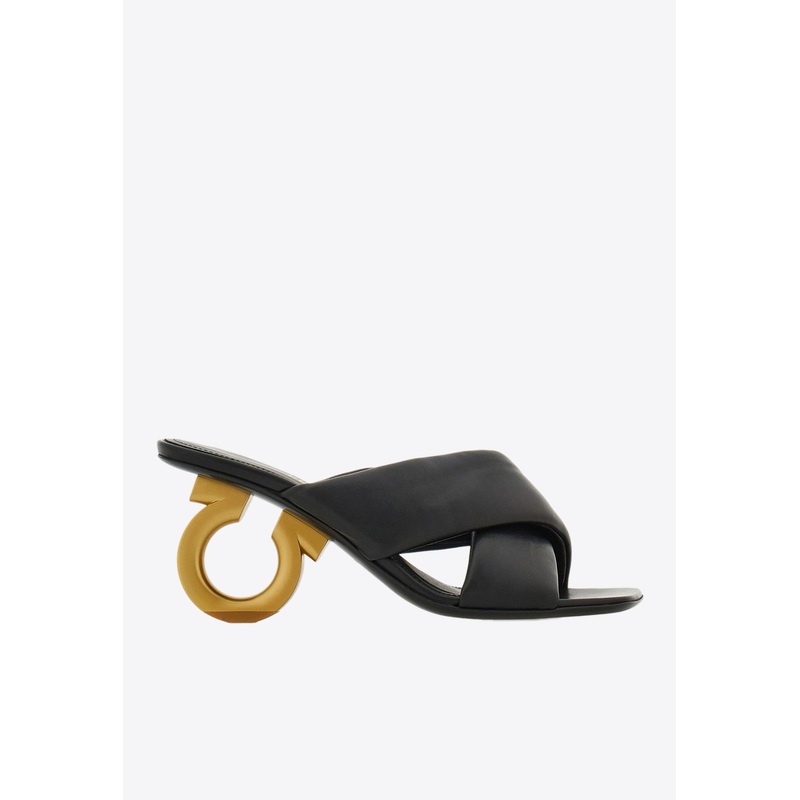 Zilda 70 Gancini Leather Sandals