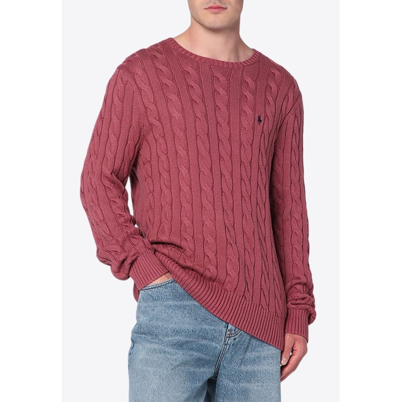 Cable Knit Logo Sweater