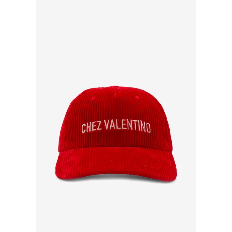 Chez Logo Corduroy Baseball Cap
