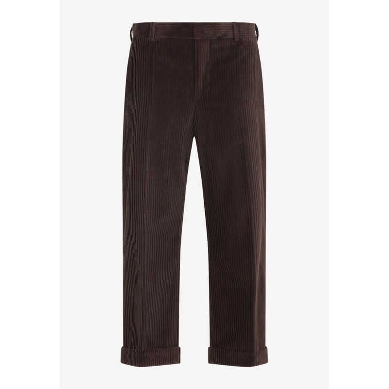Corduroy Straight-Leg Pants