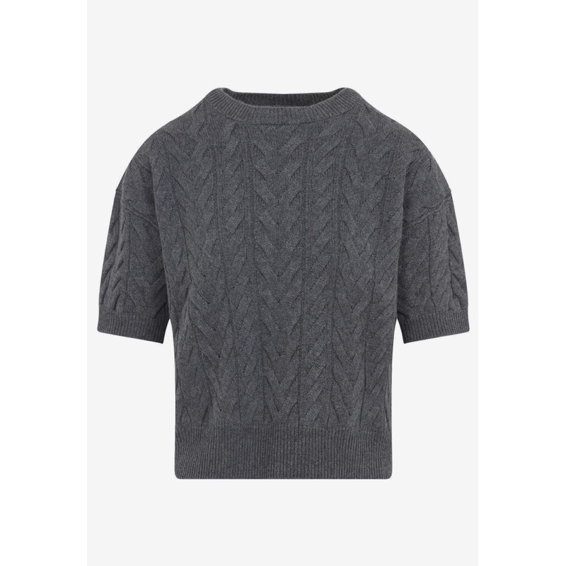 Dominus Cable-Knit Wool Top